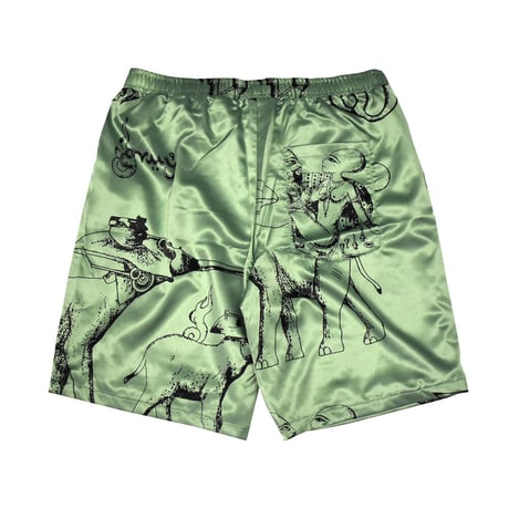 GRIMEY グライミー サテン ショートパンツ ショーツ カーキ VIMANA SHORT gpss149