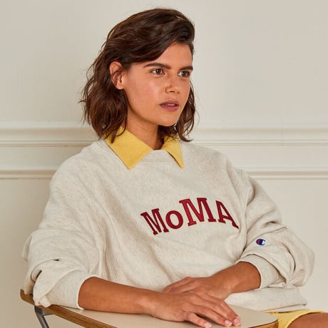 MoMA x CHAMPION モマxチャンピオン リバースウィーブ クルーネックスウェット オートミール REVERSE WEAVE CREW SWEATSHIRT OATMEAL