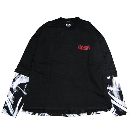 NOT COMMON SENSE NCS　ノットコモンセンス　レイヤードロンTEE　Tシャツ 長袖　ブラック　"NCS REMAKE" LAYERED L/S TEE　19161021