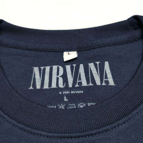 NIRVANA ニルヴァーナ スウェット バンドスウェット ネイビーブルー YELLOW SMILEY SWEATSHIRT