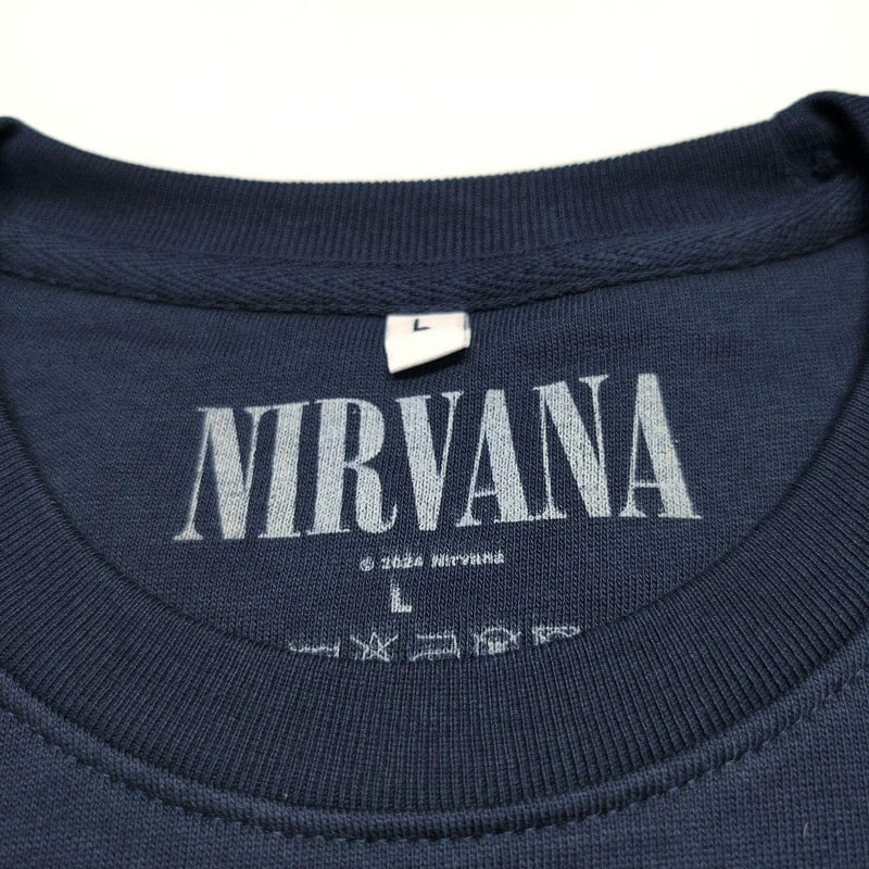 NIRVANA ニルヴァーナ スウェット バンドスウェット ネイビーブルー