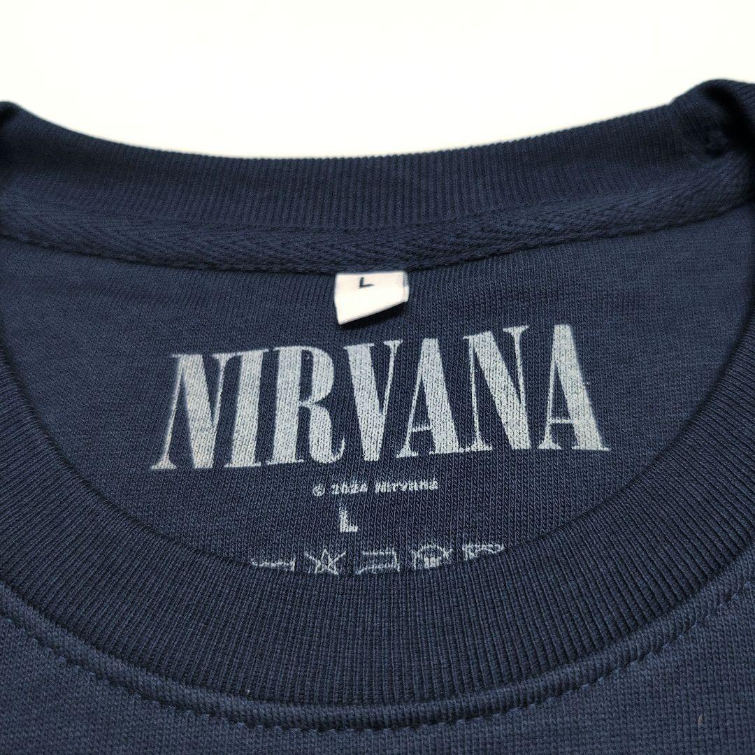 NIRVANA ニルヴァーナ スウェット バンドスウェット ネイビーブルー