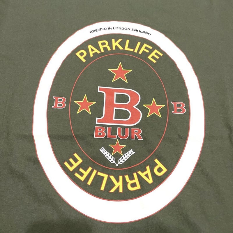 blur official Tシャツ ブラー oasis パークライフ バンドT BLUR ブラー Tシャツ バンドTシャツ グリーン PARKLIFE BEERMAT S/S