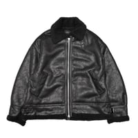 SLICK スリック シンセティックレザームートンB3ジャケット ブラック Synthetic Leather Mouton B3 Jacket 5165727