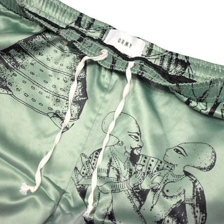 GRIMEY グライミー サテン ショートパンツ ショーツ カーキ VIMANA SHORT gpss149