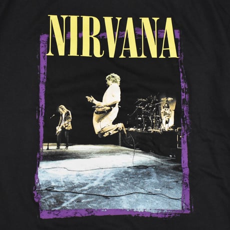 NIRVANA ニルヴァーナ Tシャツ バンドTシャツ ブラック STAGE JUMP S/S TEE
