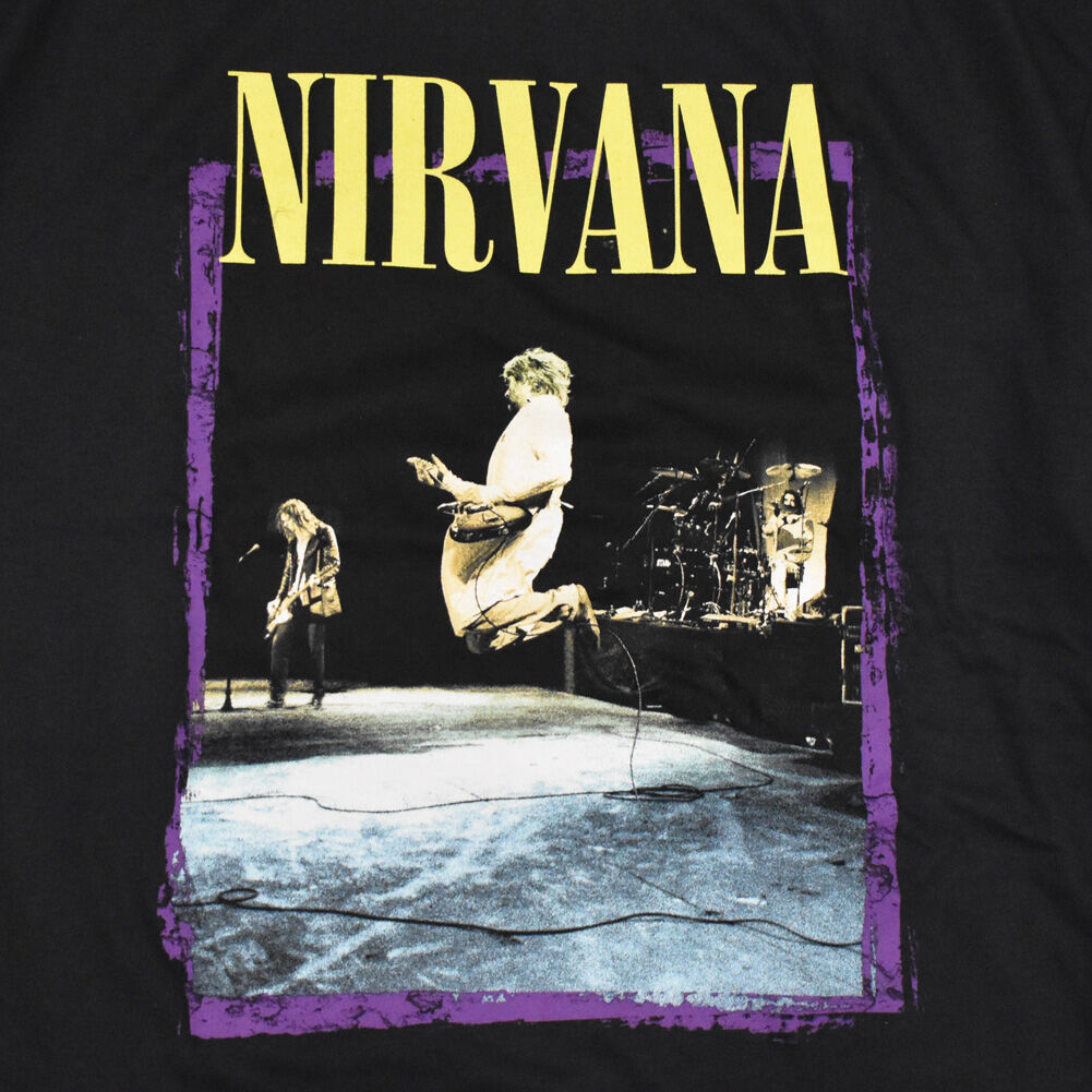 NIRVANA ニルヴァーナ Tシャツ バンドTシャツ ブラック STAGE