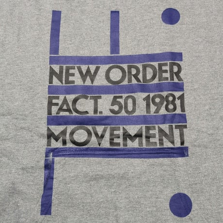 NEW ORDER ニューオーダー スウェットパーカー フーディー バンドスウェット チャコールグレー Movement HOODIE