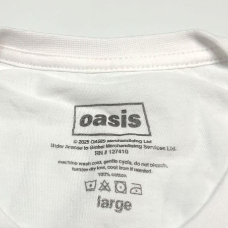 OASIS オアシス Tシャツ バンドTシャツ ホワイト London Bus Photo S/S TEE