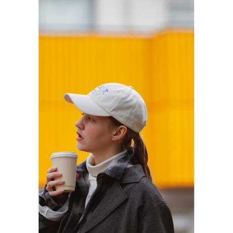 H.UNIT エイチユニット ベースボールキャップ アイボリー H.U.T embroidery ball cap H-BC006