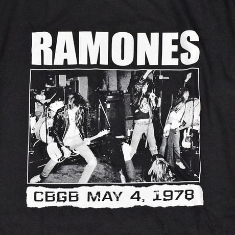 RAMONES ラモーンズ Tシャツ バンドTシャツ ブラック CBGB 1978 S/S TEE