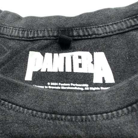PANTERA パンテラ Tシャツ バンドTシャツ チャコールグレー SKELETON COWBOY S/S TEE STONE WASH