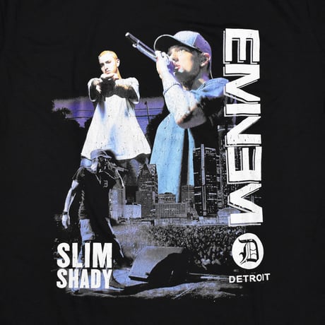 EMINEM エミネム Tシャツ ラップTシャツ ブラック DETROIT S/S TEE