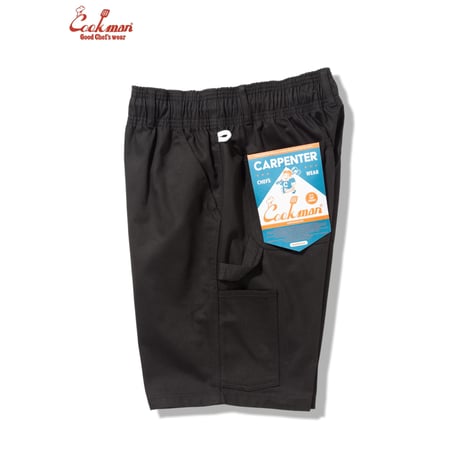 COOKMAN クックマン カーペンターパンツ ショーツ ブラック Carpenter's Pants Short Heavy twill Black 231-61923