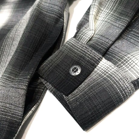 CAL TOP キャルトップ オンブレチェック シャツジャケット ブラック/アイボリー OMBRE CHECK SHIRT JACKET BLACK/IVORY CA-007