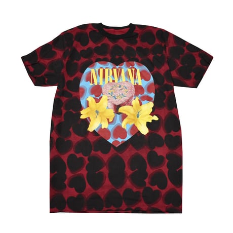NIRVANA ニルヴァーナ Tシャツ バンドTシャツ マルーン HEART SHAPED BOX DYE S/S TEE