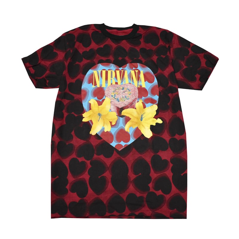 NIRVANA ニルヴァーナ Tシャツ バンドTシャツ マルーン HEART NIRVANA ニルヴァーナ Tシャツ バンドTシャツ マルーン HEART