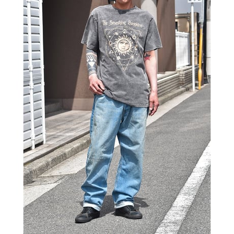 SMASHING PUMPKINS スマッシングパンプキンズ Tシャツ バンドTシャツ チャコールグレー CELESTIAL SUN S/S TEE STONE WASH