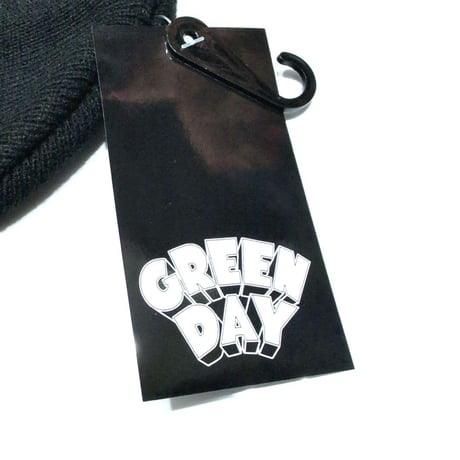 GREEN DAY グリーンデイ ニットキャップ ビーニー ブラック Stacked Logo & Grenade BEANIE HAT