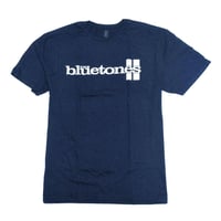 THE BLUETONES ブルートーンズ Tシャツ バンドTシャツ ネイビーブルー Stripe Logo S/S TEE