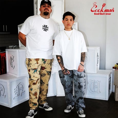 COOKMAN クックマン シェフパンツ イージーパンツ ベージュ Chef Pants Old Tattoo Beige