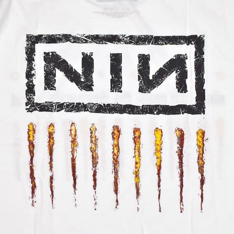 NINE INCH NAILS ナインインチネイルズ Tシャツ バンドTシャツ ホワイト DOWNWARD SPIRAL S/S TEE