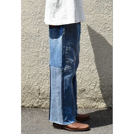 INDIAN インディアン リメイク イージーワイドパンツ デニム REMAKE EASY WIDE PANTS DENIM IP-0464 Type-B
