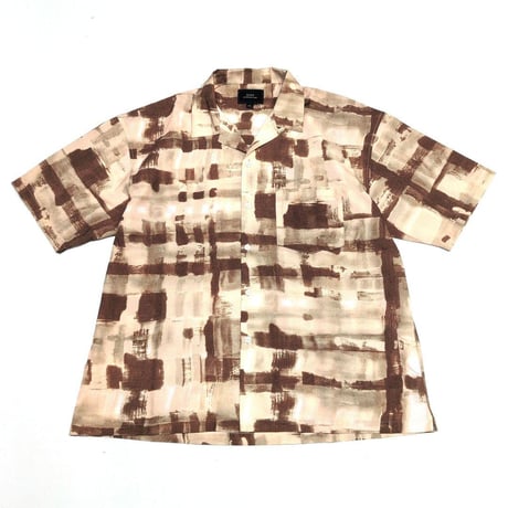 SLICK スリック オープンカラーシャツ ベージュ Abstract Printed Open Collar Shirt 5220287