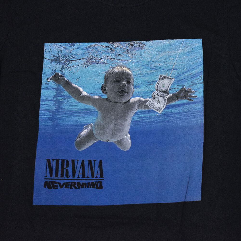 NIRVANA ニルヴァーナ Tシャツ バンドTシャツ ブラック NEVER NIRVANA ニルヴァーナ Tシャツ バンドTシャツ ブラック NEVER