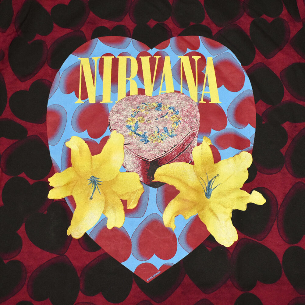 希少 NIRVANA ニルヴァーナ Tシャツ ハートシェイプドボックス バンドＴ NIRVANA ニルヴァーナ Tシャツ バンドTシャツ マルーン HEART