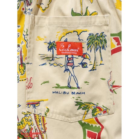 COOKMAN クックマン シェフパンツ イージーパンツ オフホワイト Chef Pants Souvenir Map California 231-61867