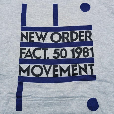 NEW ORDER ニューオーダー スウェットパーカー フーディー バンドスウェット グレー Movement HOODIE