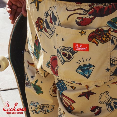 COOKMAN クックマン シェフパンツ イージーパンツ ベージュ Chef Pants Old Tattoo Beige