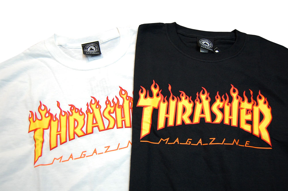 thrasher tシャツ FLAME - TSHIRT - BLACK – Thrasher Magazine