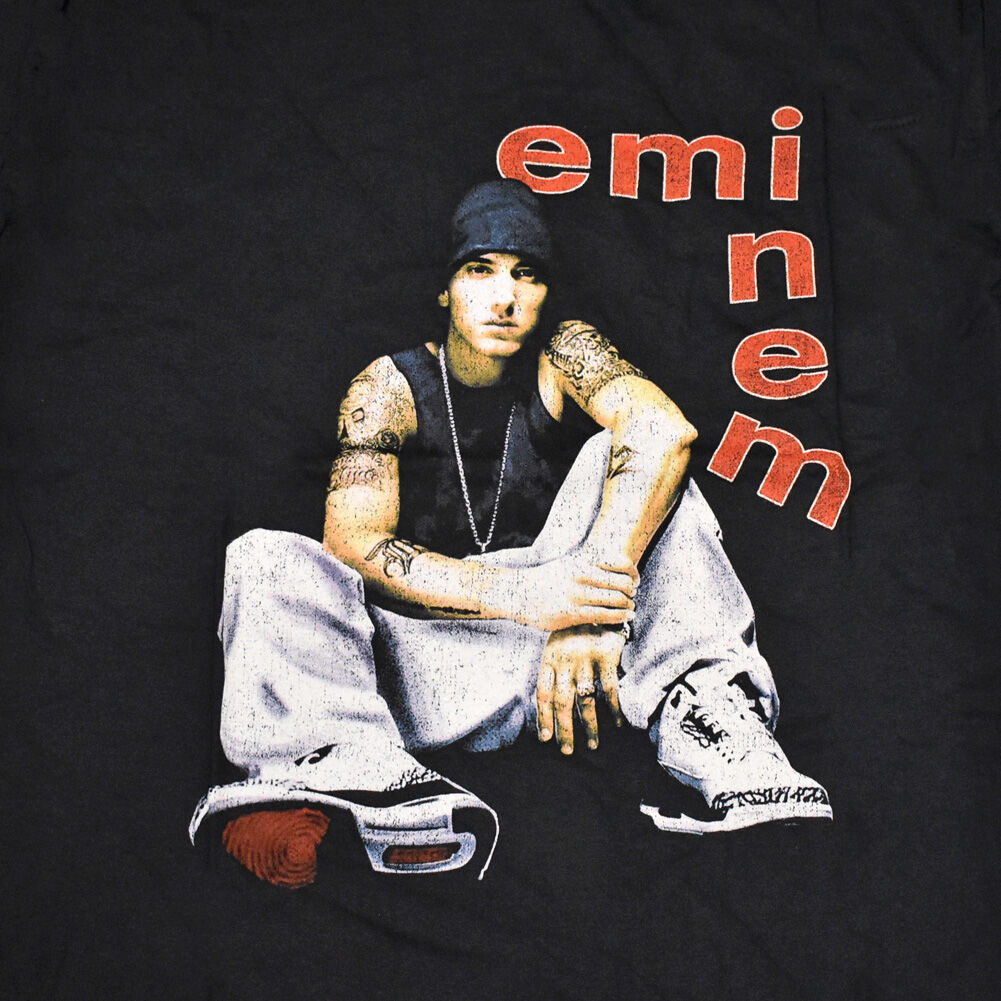 EMINEM エミネム Tシャツ ラップTシャツ ブラック LETTERS S/S TEE |