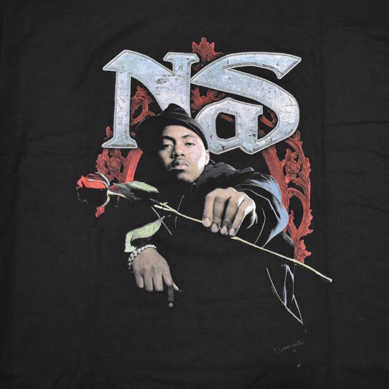 NAS ナズ Tシャツ ラップTシャツ ブラック Red Rose S/S TEE | EmbarK