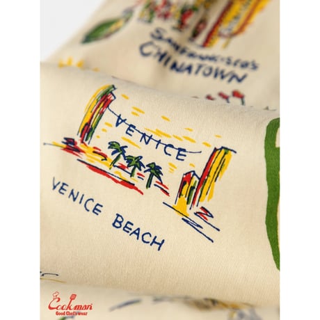 COOKMAN クックマン シェフパンツ イージーパンツ オフホワイト Chef Pants Souvenir Map California 231-61867