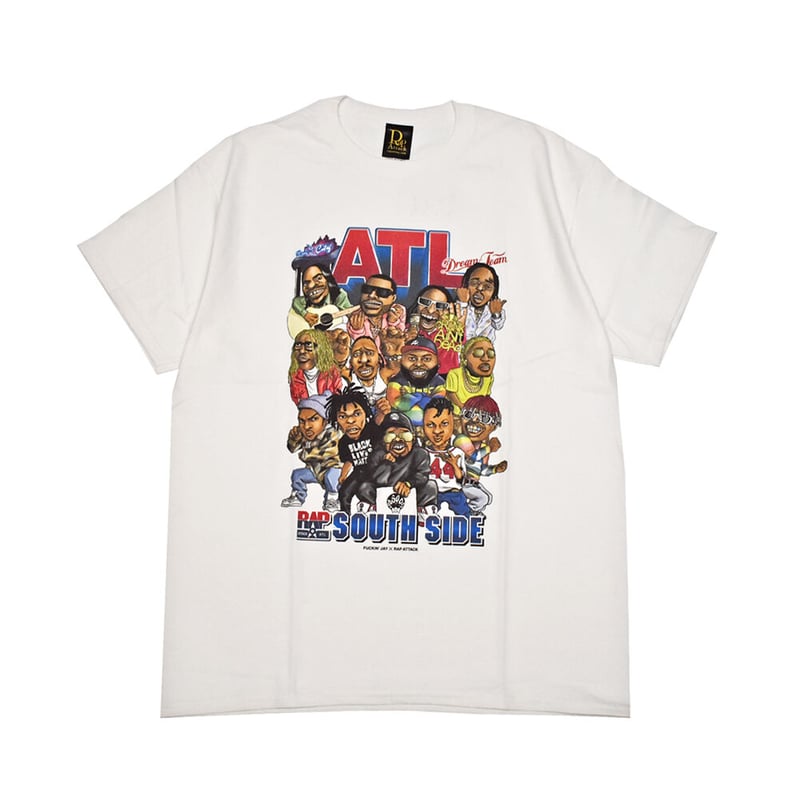 RAP ATTACK ラップアタック Tシャツ ホワイト ATL S/S TEE rasp21 RAP ATTACK ラップアタック Tシャツ ホワイト ATL S/S TEE rasp21