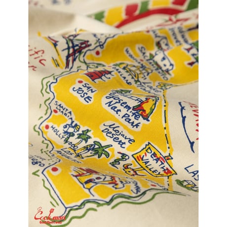 COOKMAN クックマン シェフパンツ イージーパンツ オフホワイト Chef Pants Souvenir Map California 231-61867