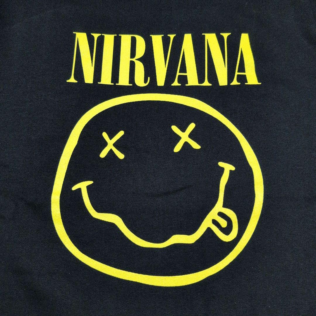 【レア】NIRVANA　ニルヴァーナ　スウェット☆バンド　両面ロゴ レア】NIRVANA ニルヴァーナ スウェット☆バンド 両面ロゴ