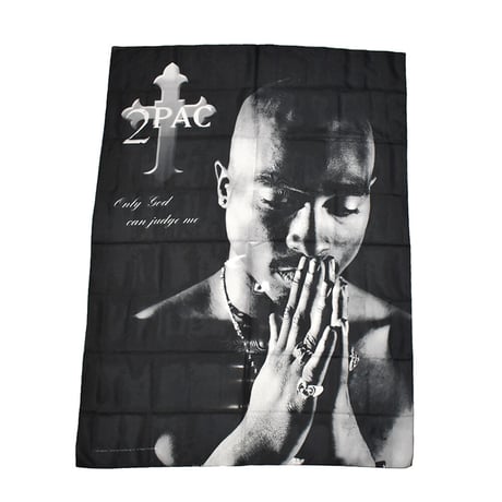 2PAC TUPAC トゥパック フラッグ ブラック ONLY GOD