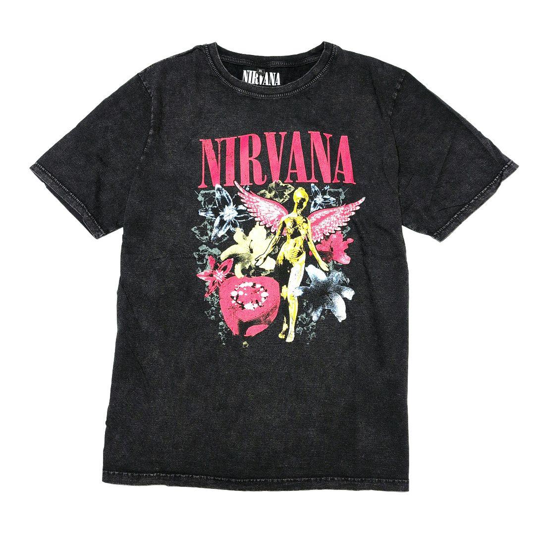 NIRVANA ニルヴァーナ Tシャツ バンドTシャツ ブラック In Utero Vinta