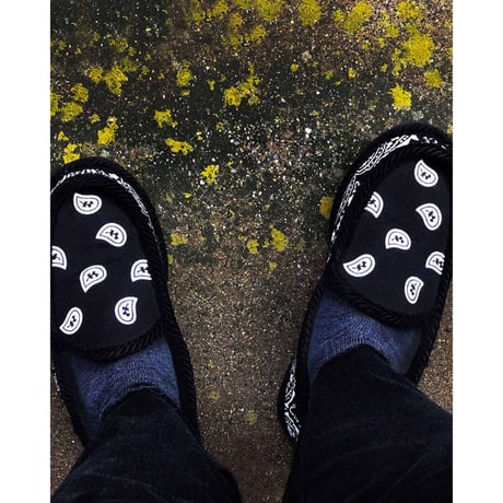 TROOPER AMERICA トゥルーパーアメリカ スリッポン ペイズリー ブラック/ホワイト SLIP ON KS-002