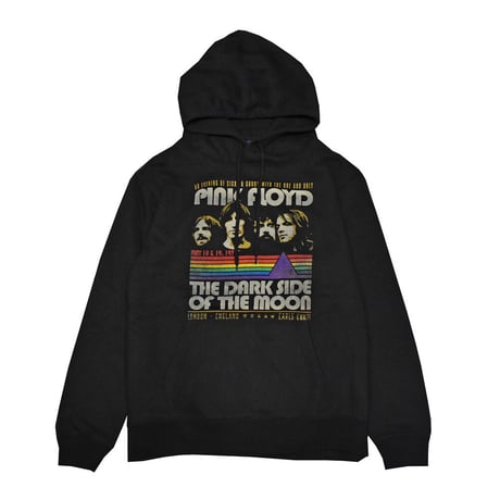 PINK FLOYD ピンクフロイド スウェット パーカー フーディー バンドスウェット ブラック RETRO STRIPES HOODIE