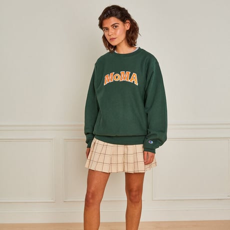 MoMA x CHAMPION モマxチャンピオン リバースウィーブ クルーネックスウェット グリーン REVERSE WEAVE CREW SWEATSHIRT GREEN