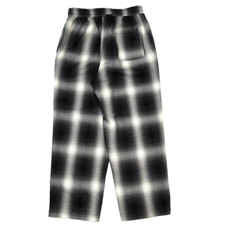 CAL TOP キャルトップ オンブレチェック イージーパンツ ブラック/アイボリー OMBRE CHECK PANTS BLACK/IVORY P-5000