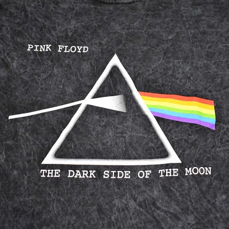 PINK FLOYD ピンクフロイド ロンTEE バンドTシャツ ブラック DARK SIDE OF THE MOON COURIER (DIP-DYE)