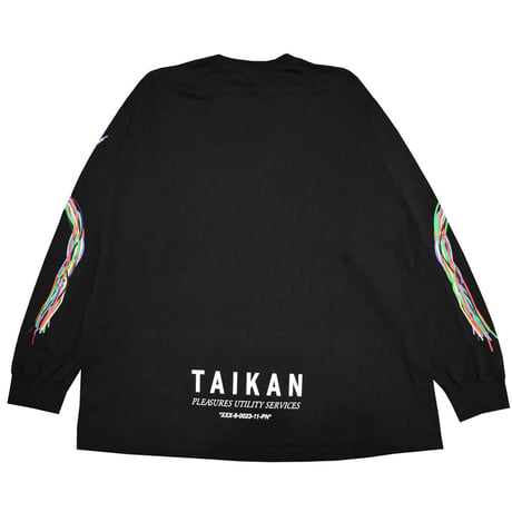 PLEASURES　プレジャーズ　ロンTEE　Tシャツ 長袖　ブラック　TAIKAN LS TEE　l19f101001