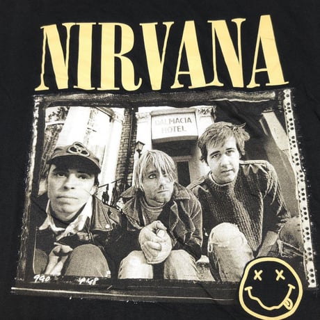 NIRVANA ニルヴァーナ Tシャツ バンドTシャツ ブラック Nevermind '91 Hotel Photo S/S TEE Premium Carbon