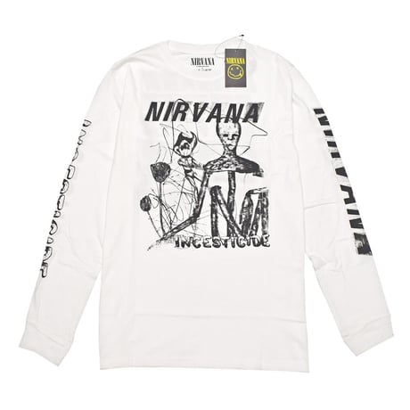 NIRVANA ニルヴァーナ ロンTEE 長袖 Tシャツ バンドTシャツ ホワイト INCESTICIDE L/S TEE